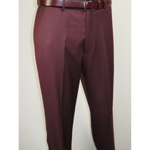 Mens Three Piece Suit Vested VITALI Soft Fabric With Sheen M3090 Burgundy 3Piece image 12