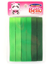 Bello Girls Hair Ribbons - Shades Of Green - 6 Pcs. (41240) - £5.56 GBP