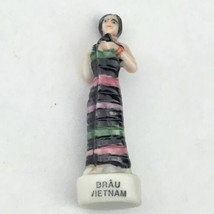 Minh Long Porcelain Figurine Vietnam Brau Miniature Small Vintage - $9.95