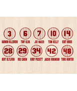 Retired Minnesota Twins Pinstripe Jersey Baseball Vinyl Decals (9 Sticke... - £14.21 GBP
