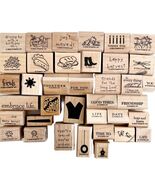 Stamps Rubber Lot Of 37 Small Mixed Themes And Brands Vintage Bulk DWGG - $599.67 MXN