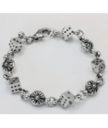 Chrome Silver Cross/Hearts/Dice Men Bracelet Trapstar Necklace Streetwea... - £14.65 GBP+