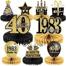 9Pcs 40Th Birthday Decorations 40Th Birthday Centerpieces For Tables Decorations - £19.28 GBP