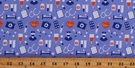Cotton Medical Equipment Nurses First Aid Fabric Print by the Yard D511.44 - £7.95 GBP