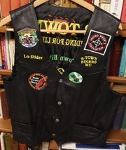 Vintage Leather Motorcycle vest  - £102.22 GBP