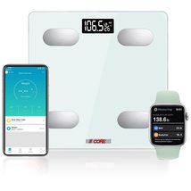 5Core Digital Bathroom Scale for Body Weight Fat Smart Bluetooth w/ Battery - $17.45
