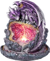 Nemesis Now Crystalline Protector 5.5&quot; Geode Incense Burner, Purple - £159.07 GBP