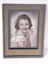 JANET GAYNOR Vintage Sepia Tone Framed Photo Early Hollywood - $3.99