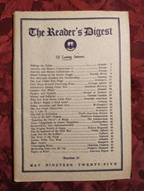 Reader&#39;s Digest May 1925 H. G. Wells Thomas Edison John Jay Chapman Elihu Root - £48.35 GBP