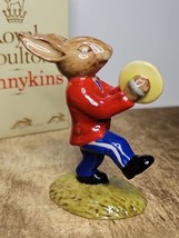 Royal Doulton Cymbals Bunnykins Figurine DB025 Vintage 1984 GJ Red Oompah Band - £55.38 GBP