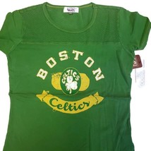 Boston Celtics Gridiron Short Sleeve T-Shirt Womens Sz M Touch by Alyssa Milano - £12.13 GBP