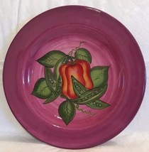 GATES WARE BY LAURIE GATES SALAD PLATE 9.5” VEGETABLE Purple Pepper - £11.95 GBP