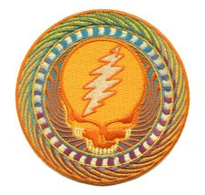 Grateful Dead Patch - Orange Sunshine Steal Your Face 100% embroidered patch/ St - £8.77 GBP