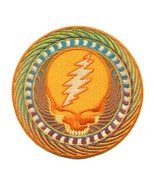 Grateful Dead Patch - Orange Sunshine Steal Your Face 100% embroidered patch/ St - $209.40 MXN