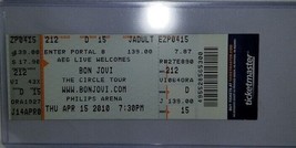 Jon Bon Jovi / Richie Sambora - Original 2010 Unused Whole Full Concert Ticket - £11.96 GBP