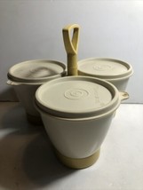 Vintage TUPPERWARE CONDIMENT CADDY (Gold) 757 W/ LIDS &amp; CONTAINERS (Almo... - $185.51 MXN
