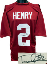 Derrick Henry signed Alabama Crimson Custom Stitched College Football Jersey #2  - £233.85 GBP