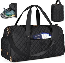Gym Bag for Women 40L Duffle Bag with Toiletry Bag Waterproof Weekender Carry On - £45.52 GBP