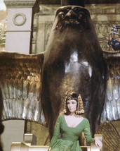 Elizabeth Taylor in Cleopatra Standing by Giant Bird Statue 16x20 Canvas - $69.99