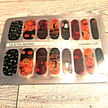 16 Halloween Nail Polish Strips Spooked by Lily n Fox NEW - £8.17 GBP