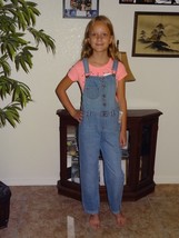 OSHKOSH B&#39;GOSH Overalls Denim Pants Girl Youth Size 6X Blue Cropped Capr... - $653.35 MXN
