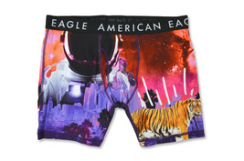 American Eagle Men&#39;s Purple Astro Tiger 6&quot; Classic Boxer Brief, M Medium 8907-7 - £15.53 GBP