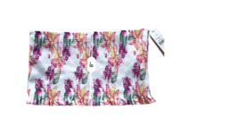 NWT PilyQ PQ Swim Smocked Ruffle Bandeau Bikini Top D Wild Orchid $88 - £39.01 GBP