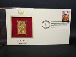 Folk Heroes Pecos Bill 1996 1st Day Issue USPS 22KT Gold Stamp Set Anaheim CA - £31.57 GBP