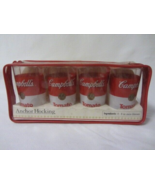 VINTAGE ANCHOR HOCKING CAMPBELL&#39;S SOUP GLASSES SET OF 4 U.S.A. ORIGINAL ... - $37.04