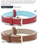 Dog Collars Large Red And Brown - £8.28 GBP