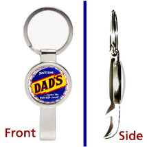 Dad&#39;s Old Fashioned Root Beer Pendant or Keychain metal secret bottle opener - £9.96 GBP