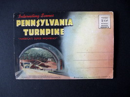 Vintage Fold Out Pennsylvania Turnpike Scenic Postcard - Pennsylvania Scenes  - £10.21 GBP