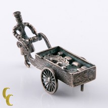 Vintage Miniature Silver Dollhouse Street Baker Vendor Push Cart Pastry ... - $4,359.30 MXN