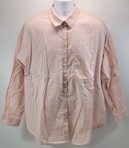 MA) Divided by H&amp;M Women&#39;s Button Down Pink Cotton Shirt Large - £6.19 GBP