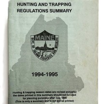 Maine 1994-95 Hunting &amp; Trapping Regulations Vintage 1st Printing Bookle... - $378.90 MXN