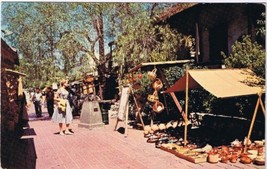 Postcard Olvera St Mexican Street Market Los Angeles California - £2.18 GBP