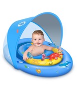 Baby Pool Float With Upf50+ Sun Protection Canopy &amp; Toy Play Console,Inf... - £42.47 GBP