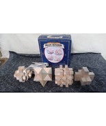 VTG 2000 Cardinal Industries Wood Brain Benders 4 Puzzles With Orig Box ... - $266.33 MXN