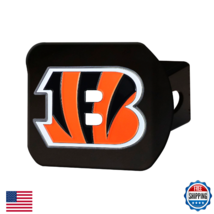 Cincinnati Bengals NFL Black Metal Hitch Cover 3D Colored Team Logo by F... - $39.59
