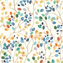 Haokhome 93047 Colorful Forest Beige/Orange/Blue Removable Contactpaper For - £26.53 GBP