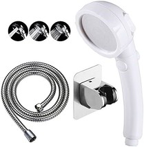 Shower Head (White) + Bracket + Hose (G: Shower Head (White)) Is A Drill-Free, - £31.36 GBP