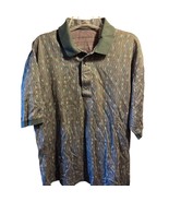 Descente Men’s L Polo Shirt Golf Gray Abstract Geometric Cascade Outdoor... - $24.75