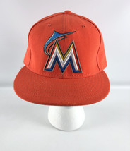 Miami Marlins New Era 5950 Fitted Baseball Hat Orange Fish Logo USA Size 7 1/2 - £19.77 GBP