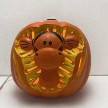 Winnie the Pooh Tigger Light Up Foam Jack O Lantern Pumpkin 1999 Disney Electric - £23.53 GBP