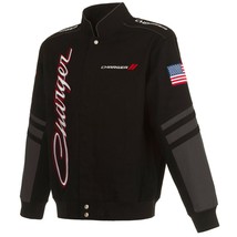 Authentic Dodge Charger Embroidered Cotton Jacket JH Design Black new  - £117.98 GBP