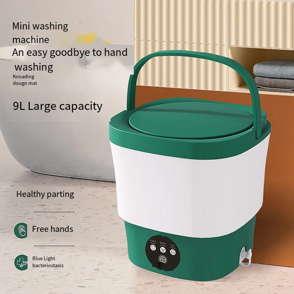 9L Tourist Portable Mini Washing Machine with Dryer Basket for Clothes Home - $58.14+