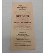 Vintage Cape Ann Massachusetts Essex County Travel Brochure - $194.12 MXN