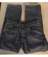 Levis 505 Mens Jeans 34x30 Measures 34x29 Regular Fit Straight Leg Denim... - $399.82 MXN