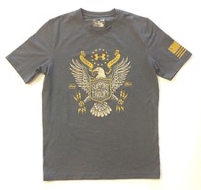 Mens Under Armour Men&#39;s Support the Troops Eagle Shield T-Shirt Small Loose - $15.72
