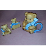 Lot 6 Child&#39;s Party Sets - Country Bear - Headed Mugs, Napkin Rings &amp; Na... - £18.51 GBP